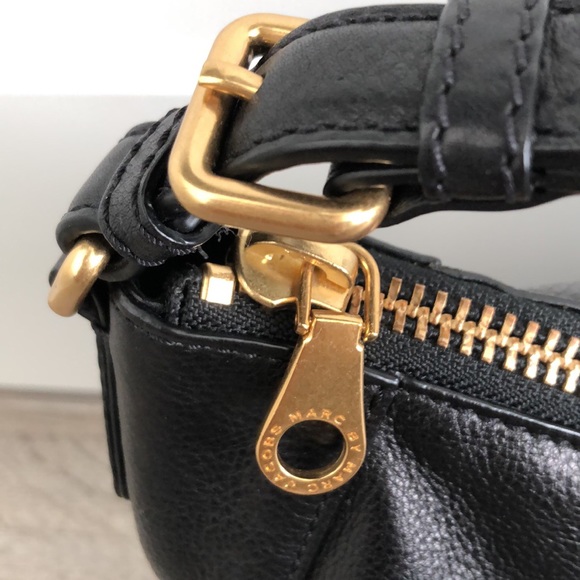 Marc By Marc Jacobs Leather NWOT Globetrotter Wild Willa Hobo Black - Picture 10 of 13